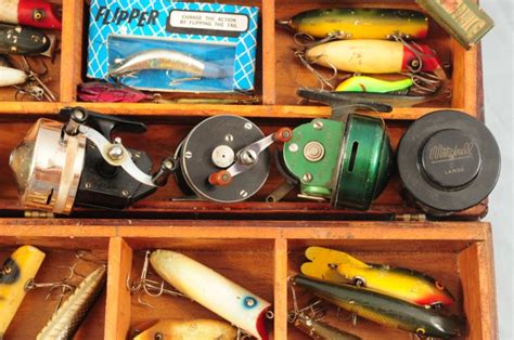 vintage tackle boxes full